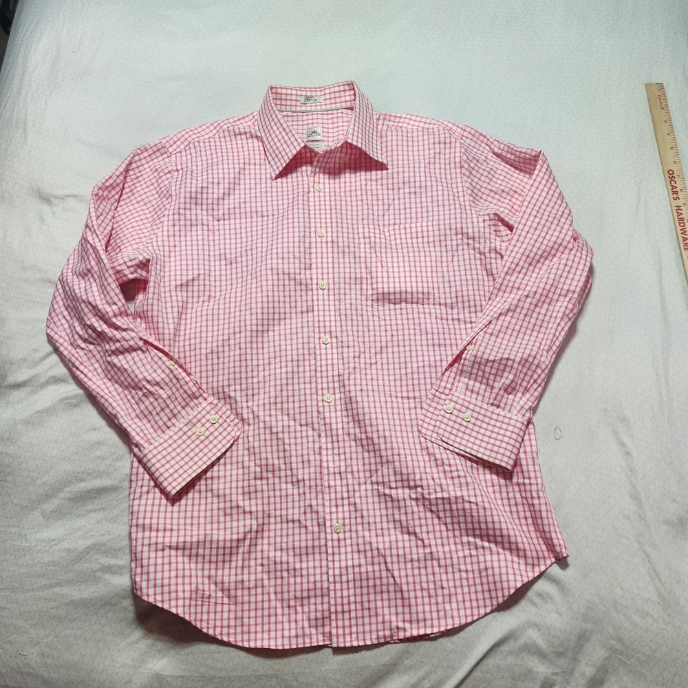 Peter Millar Shirt Mens Large Long Plaid Nanoluxe Easycare Dress Button Down